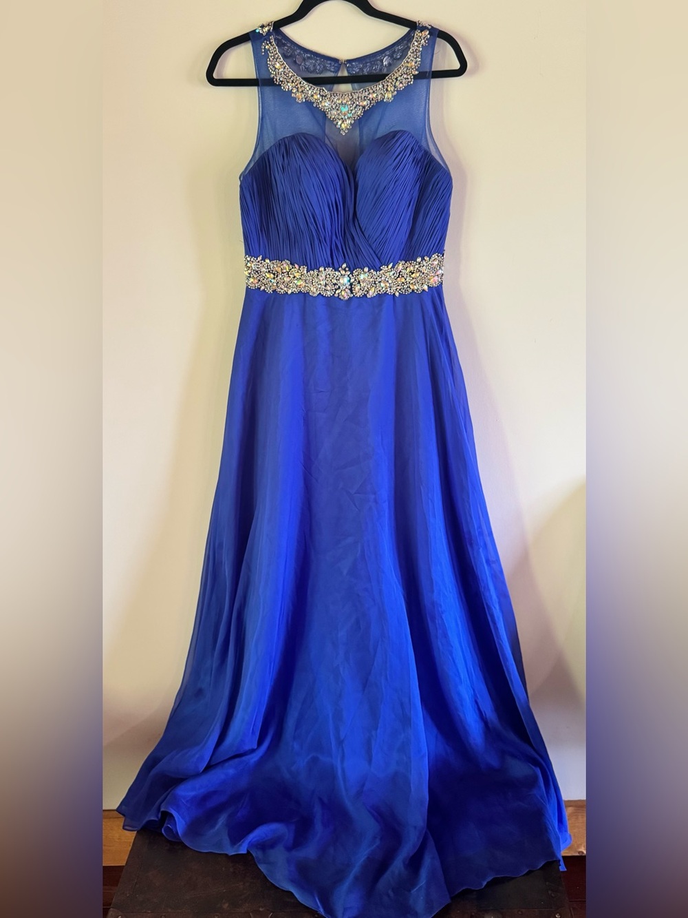 Cinderella Royal Blue Jeweled Waist Prom Gown. Marla’s store
